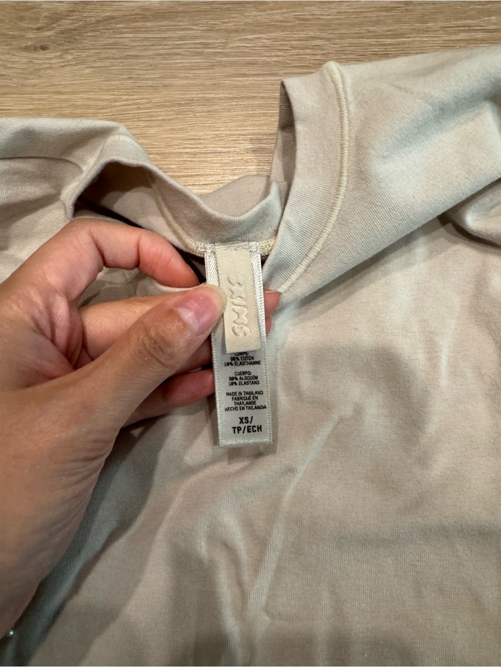 Women's Long Sleeve Crewneck Top in taupe - Picture 2 of 2